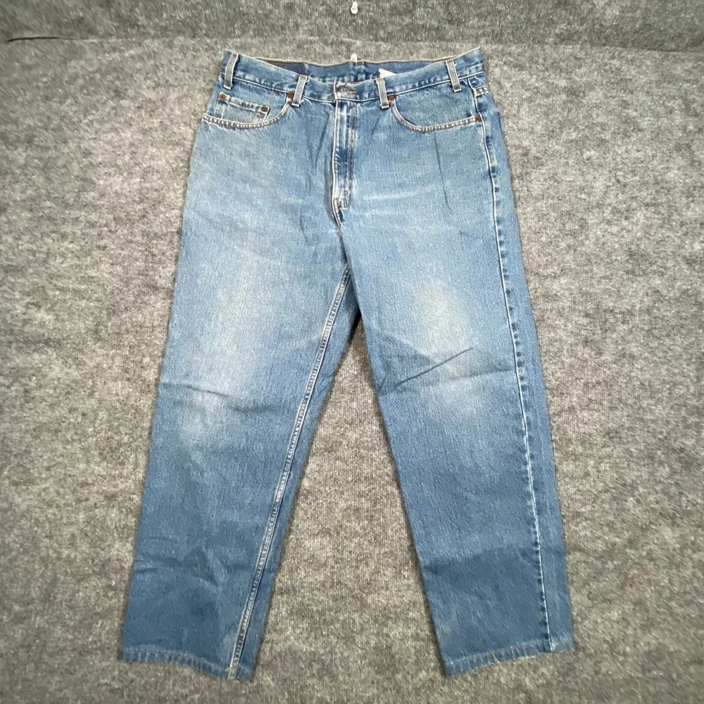 Levis 550 Vintage Relaxed Fit Tapered‎ Leg Jeans Mens 38x30 Blue Denim